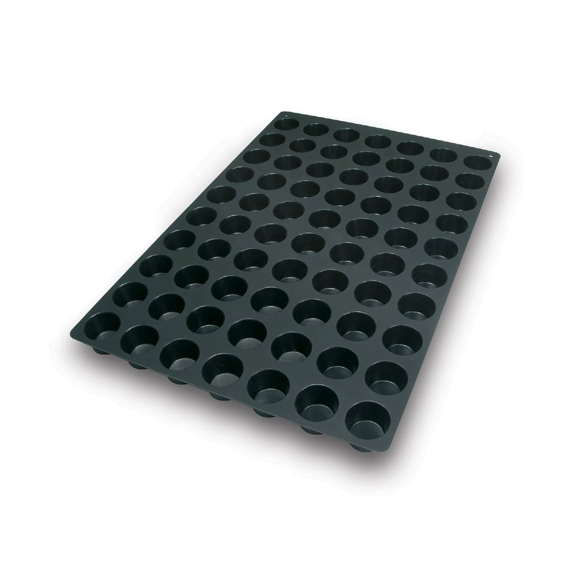 Silikomart Black Silicone 70 Cavities Mini Muffin Mold, 24 x 16 x 1.5 inch