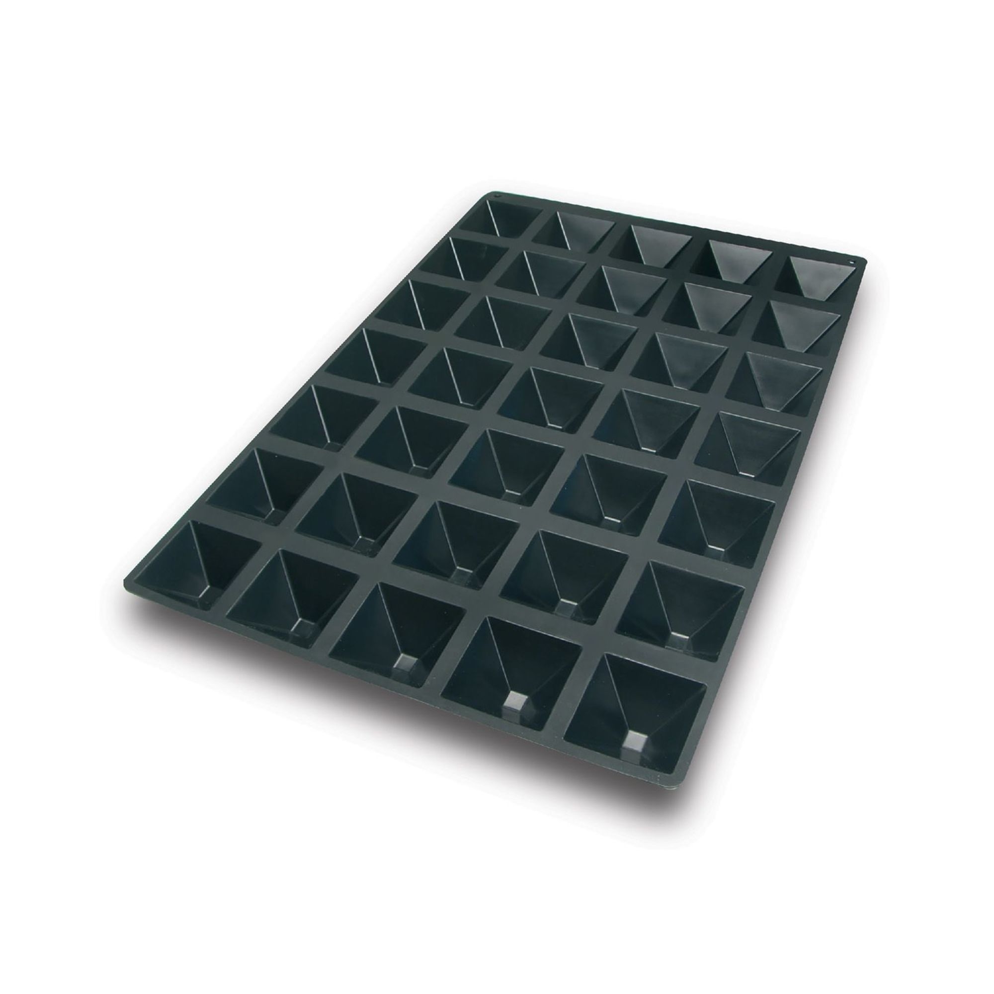 Silikomart Black Silicone 35 Cavities Pyramids Mold, 24 x 16 x 1.5 inch