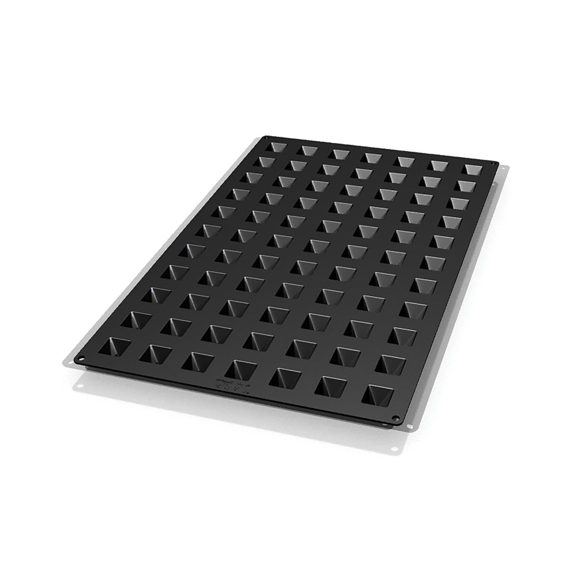 Silikomart Black Silicone 77 Cavities Mini Pyramid Mold, 24 x 16 x 1 inch
