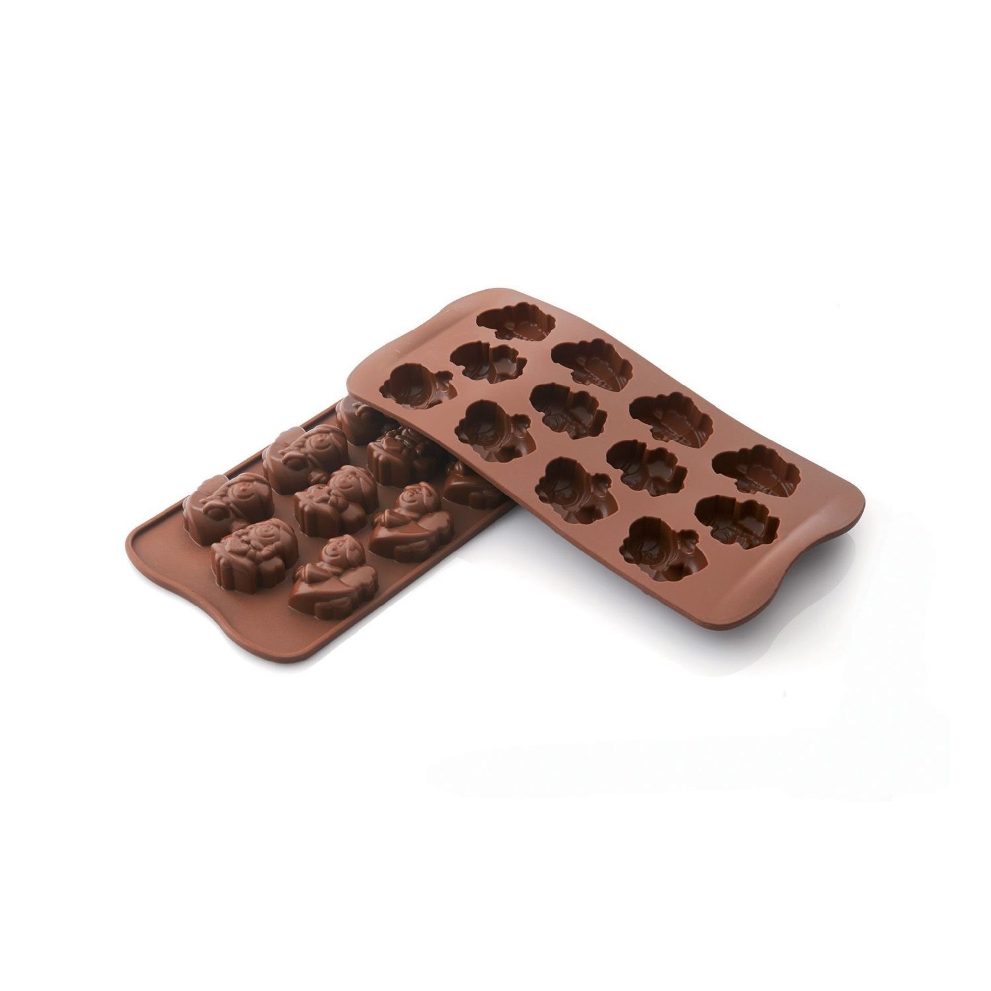 Silikomart EasyChoc Alimentary Silicone 12 Cavities Choco Angels Mold, 8.50 x 4.33 x 0.75 inch