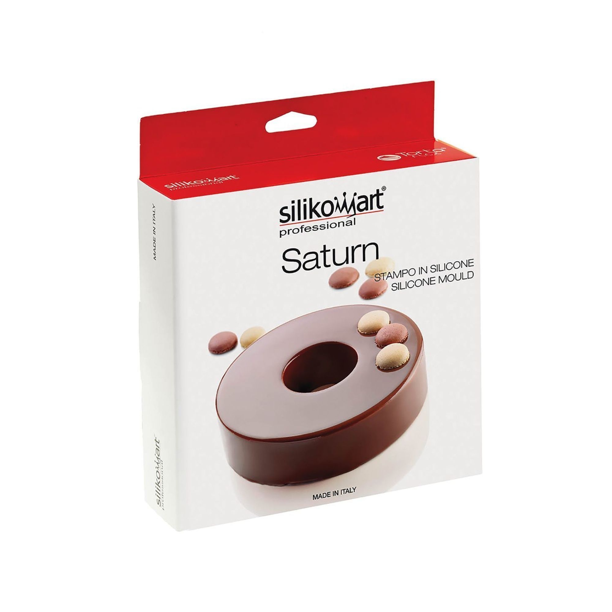 Silikomart TortaFlex Polycarbonate Saturn Mold, 7.87 inch x 1.77 inch Height Cavity
