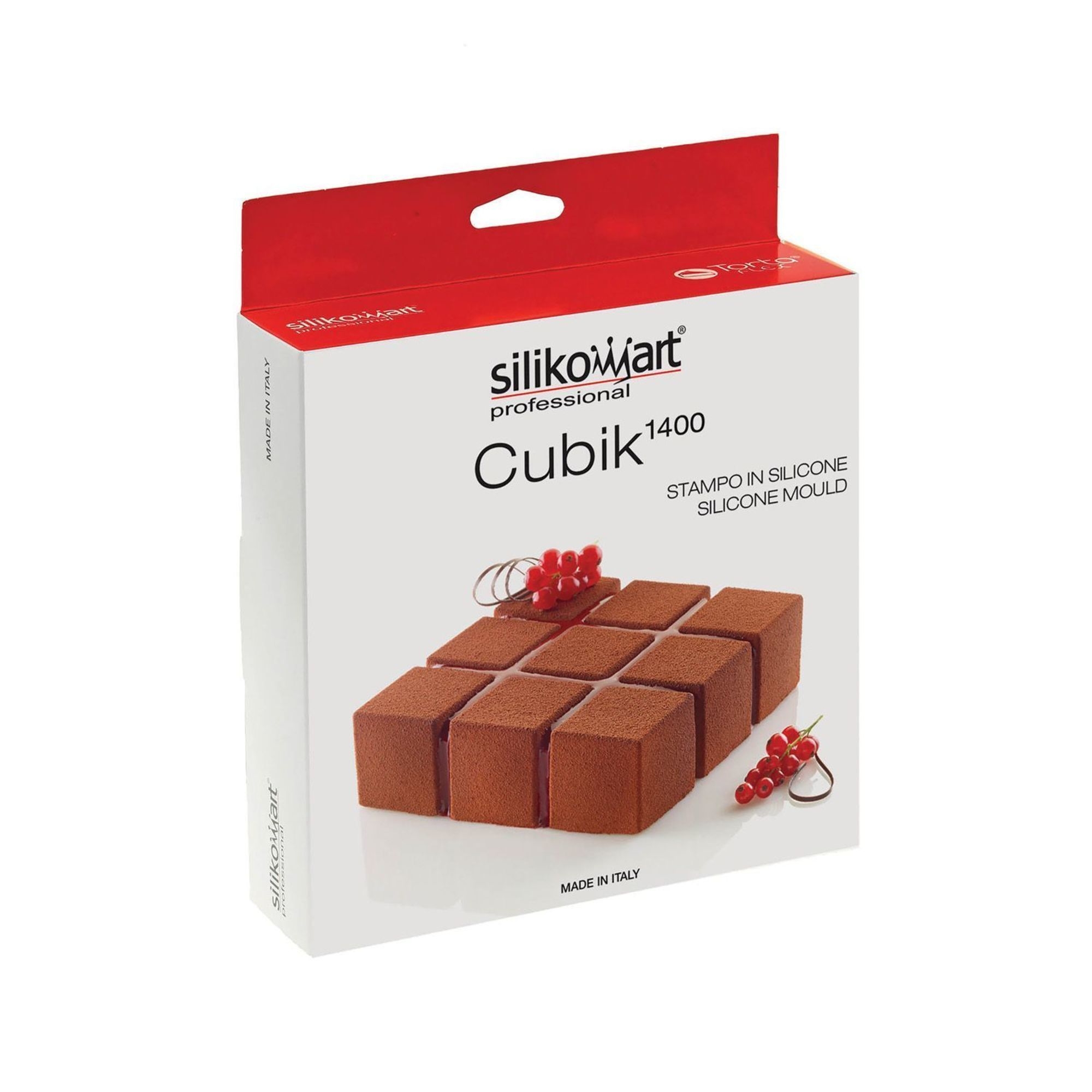 Silikomart TortaFlex Silicone Cubik Mold, 9.6 x 8.6 x 2.1 inch
