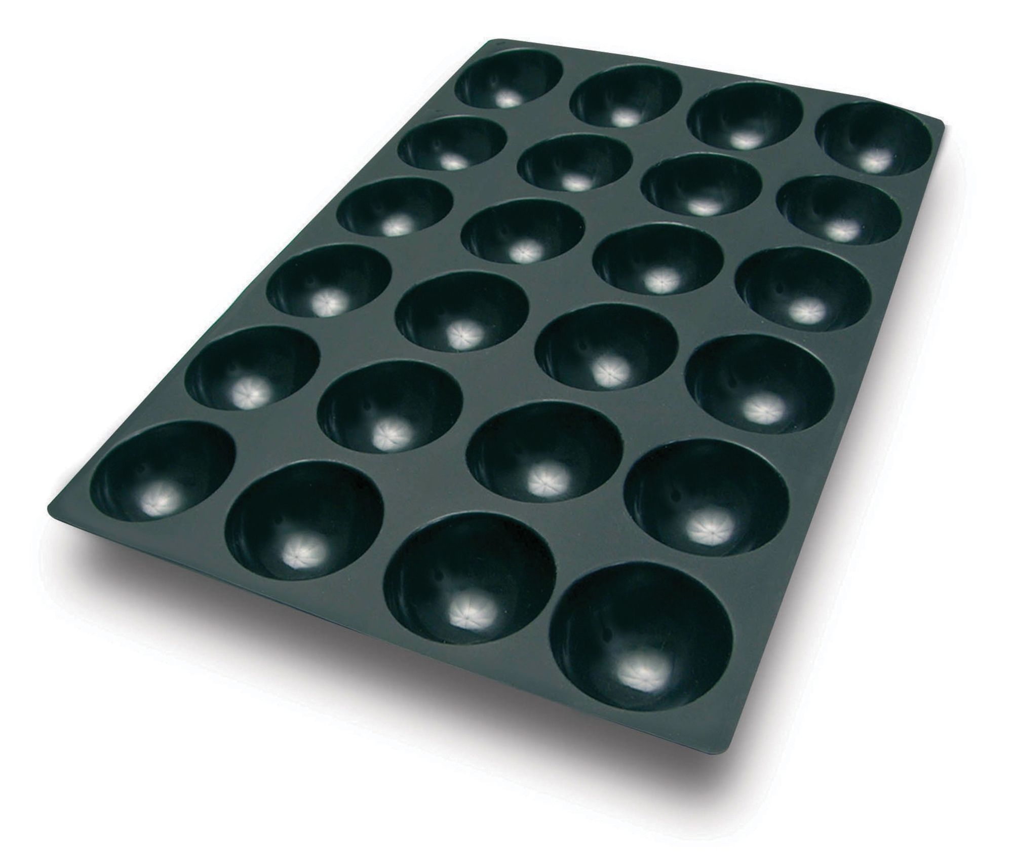Silikomart Black Silicone 24 Cavities Half Sphere Mold, 24 x 16 x 2 inch