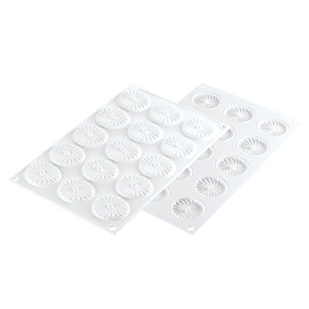 Silikomart Plisse 15 Cavities Silicone Mold, 1.77 inch x 0.23 inch Height Cavity