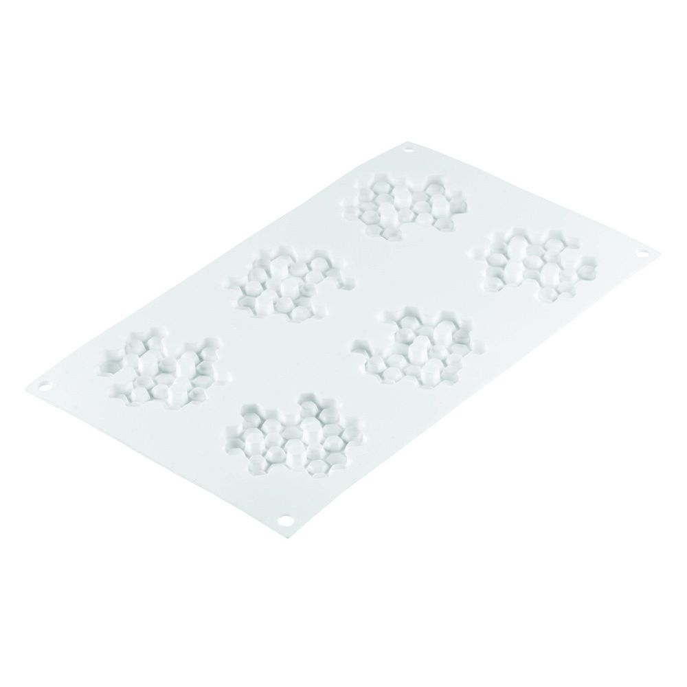 Silikomart Decorative Element 6 Cavities Miel Silicone Mold, 2.9 inch x 0.3 inch Height Cavity