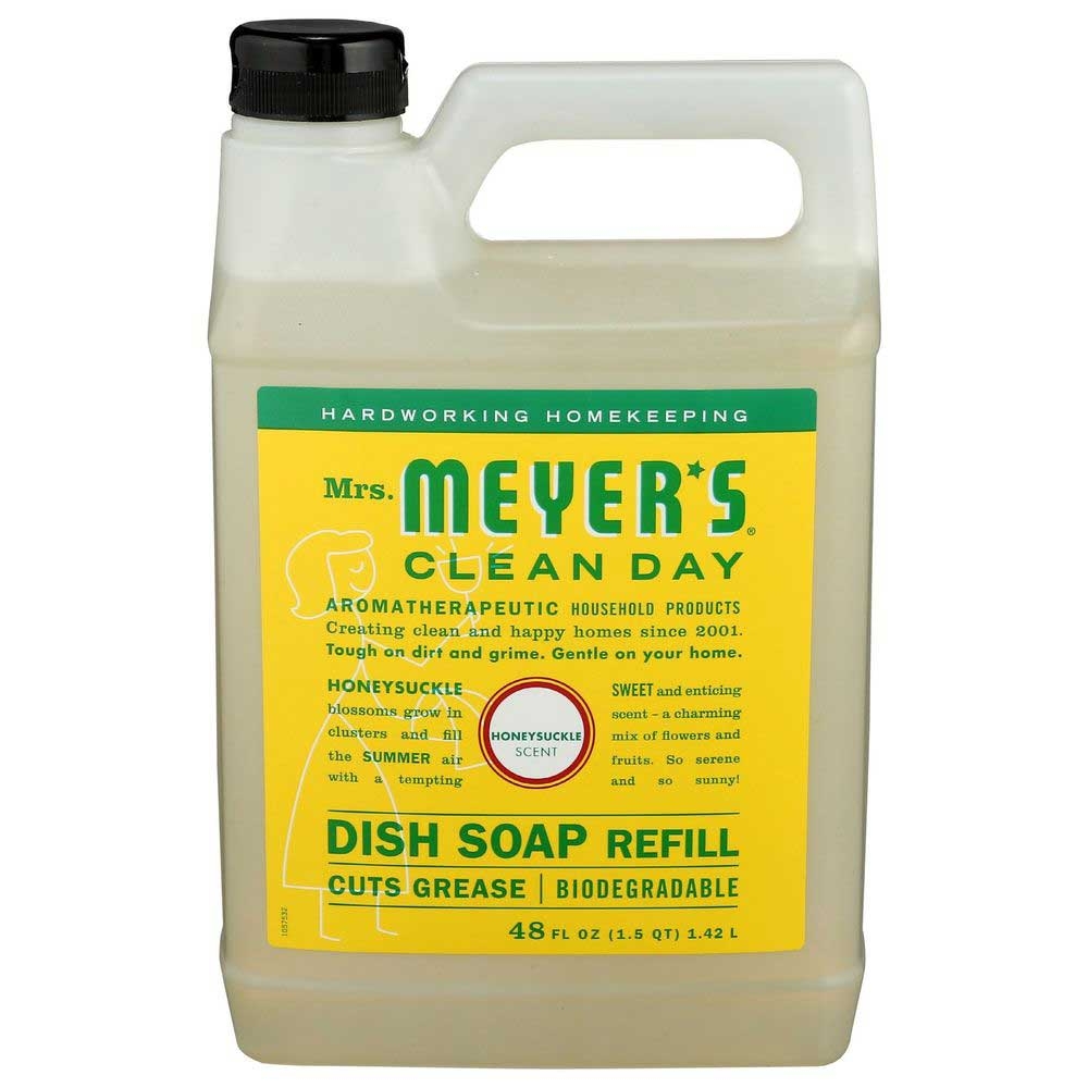 Mrs Meyers Honeysuckle Scent Dish Soap Refill, 48 Fluid Ounce -- 6 per case