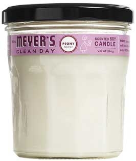 Mrs Meyers Clean Day Large Peony Scent Soy Candle, 7.2 Ounce -- 6 per case