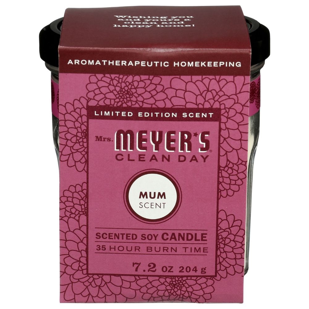 Mrs Meyers Clean Day Mum Scent Soy Candle, 7.2 Ounce -- 6 per case