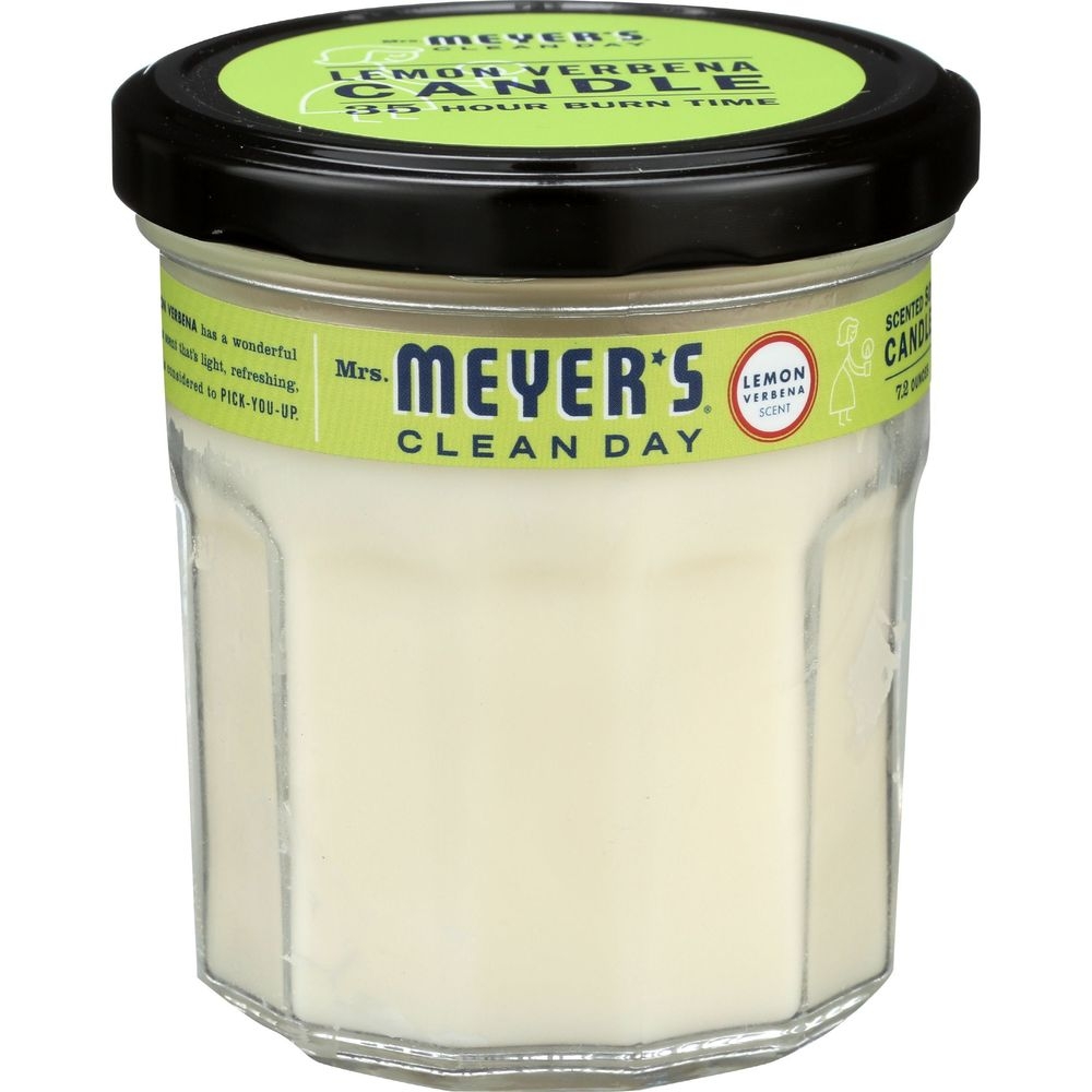 Mrs Meyers Lemon Verbena Soy Candle, 7.2 Ounce Jar -- 6 per case