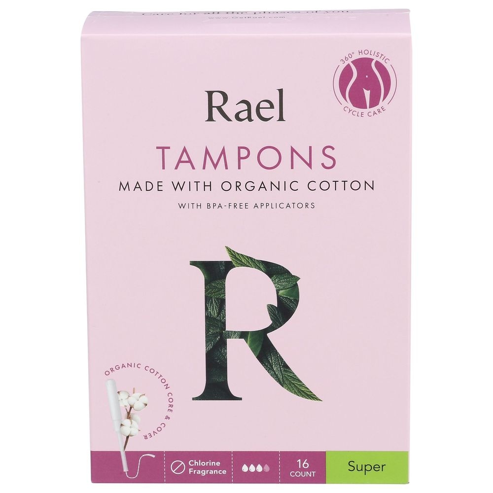 Rael Organic Super Cotton Tampon, 16 count