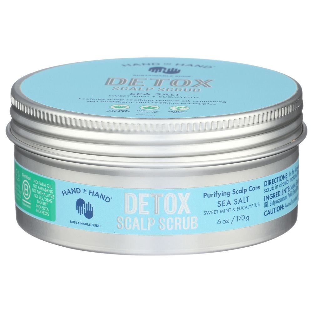 Hand In Hand Sea Salt Detox Scalp Scrub, 6 Ounce
