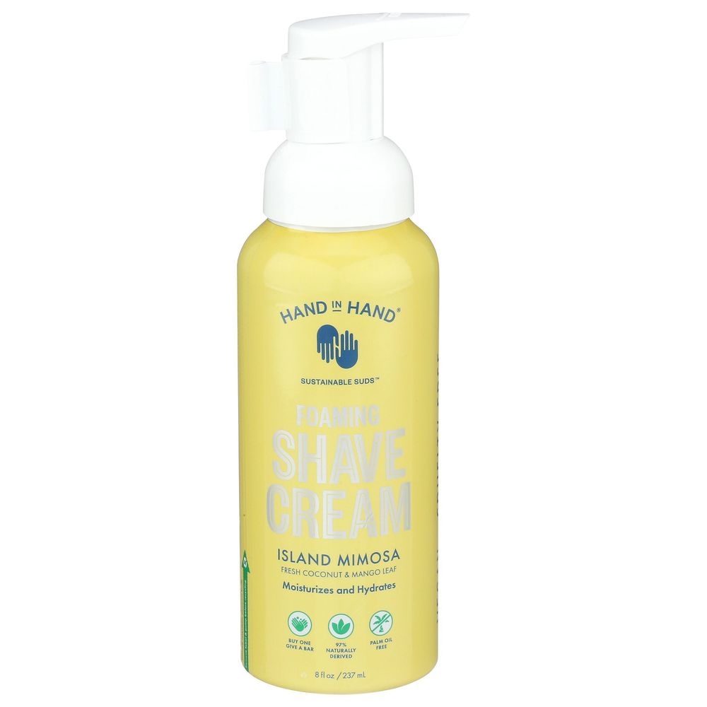 Hand In Hand Island Mimosa Shave Foam, 8 Fluid Ounce