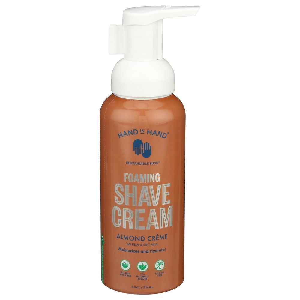 Hand In Hand Almond Creme Shave Foam, 8 Fluid Ounce
