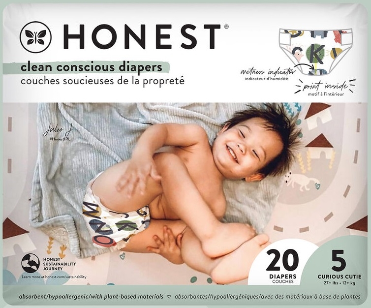 Honest All The Letters Size 5 Conscious Diaper, 20 count