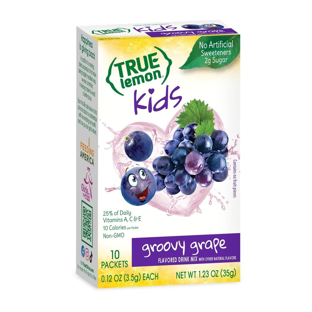 True Citrus Tru Lemon Kids Groovy Grape Drink Mix, 1.23 Fluid Ounce -- 12 per case