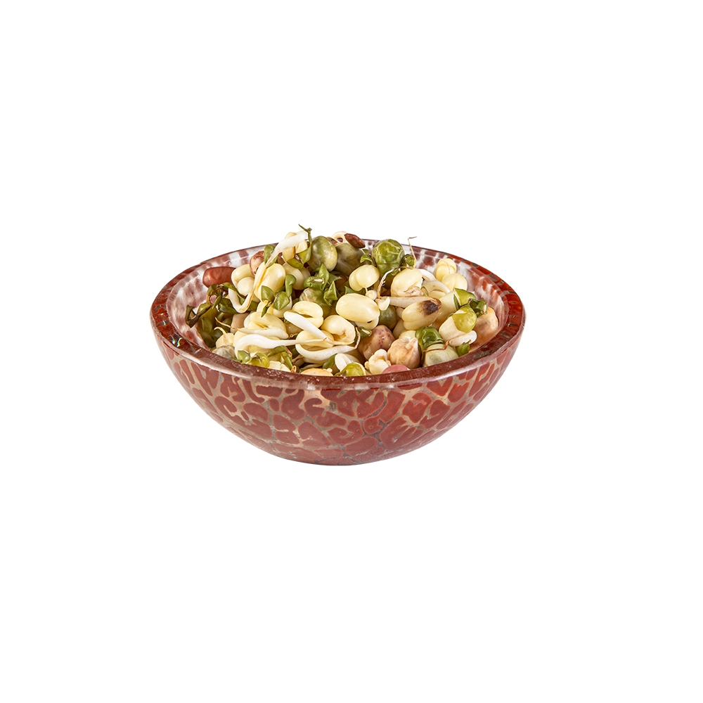 Rosseto Kalderon Foglia Cognac Mini Round Deep Handmade Glass Bowl, set of 12