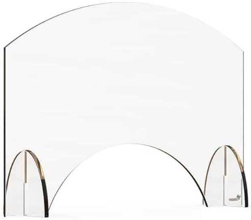 Rosseto Avant Guarde Acrylic Sneeze Guard with Pass Through Window, 24 x 15.5 inch