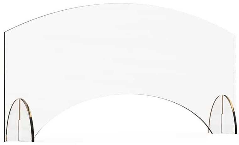 Rosseto Avant Guarde Acrylic Sneeze Guard with Pass Through Window, 36 x 15.5 inch