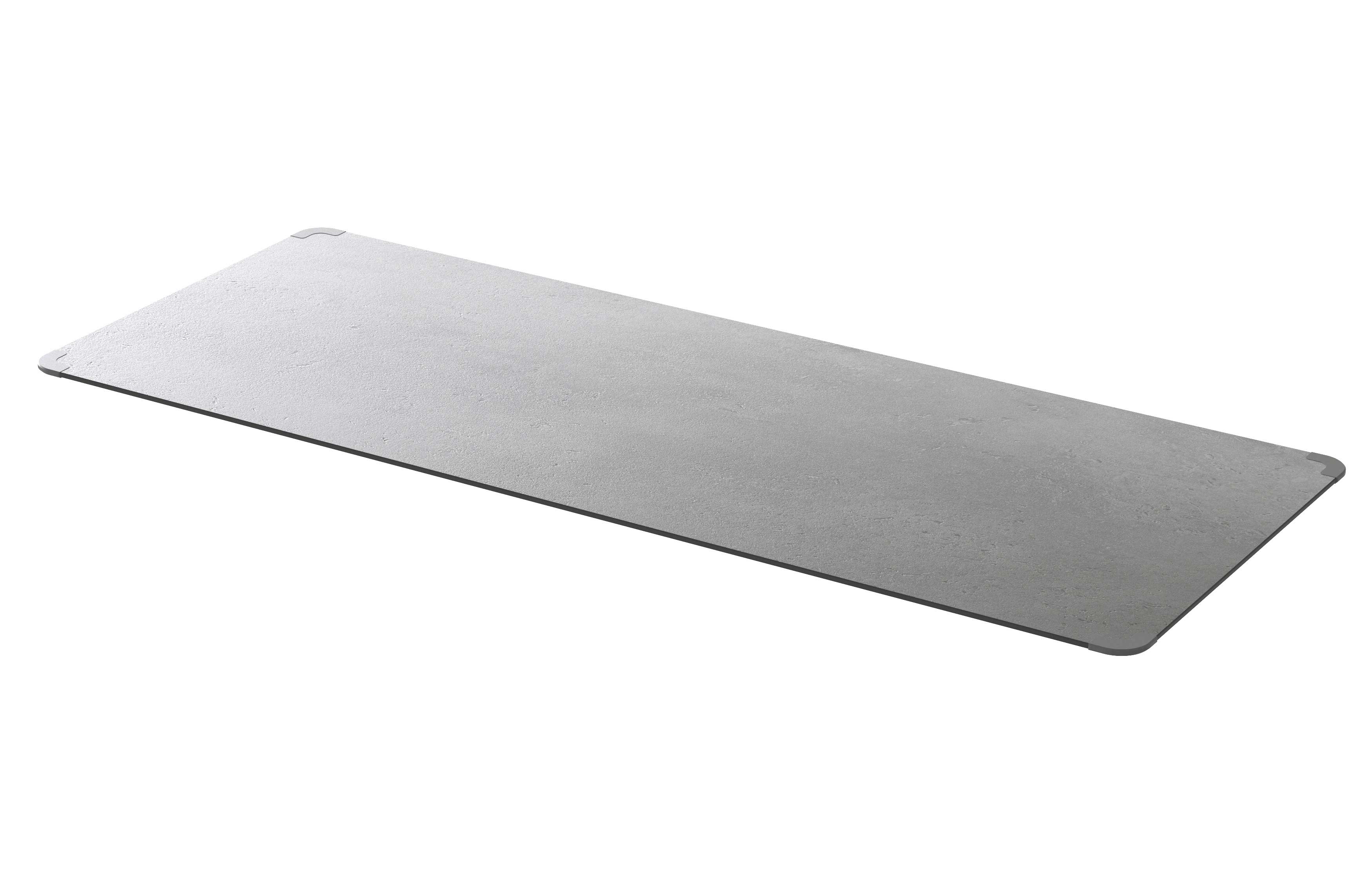 Rosseto Modulite Concrete Gray Rectangular HPL Table Top, 71 Ã— 27.5 Ã— 0.3 inch
