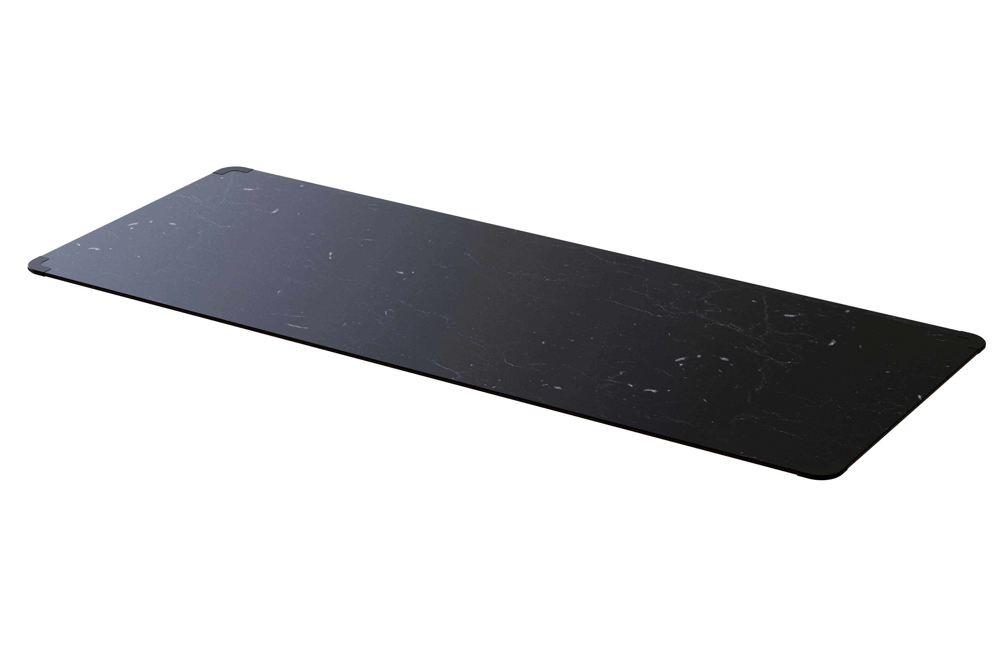 Rosseto Modulite Black Marble Rectangular HPL Table Top, 71 Ã— 27.5 Ã— 0.3 inch