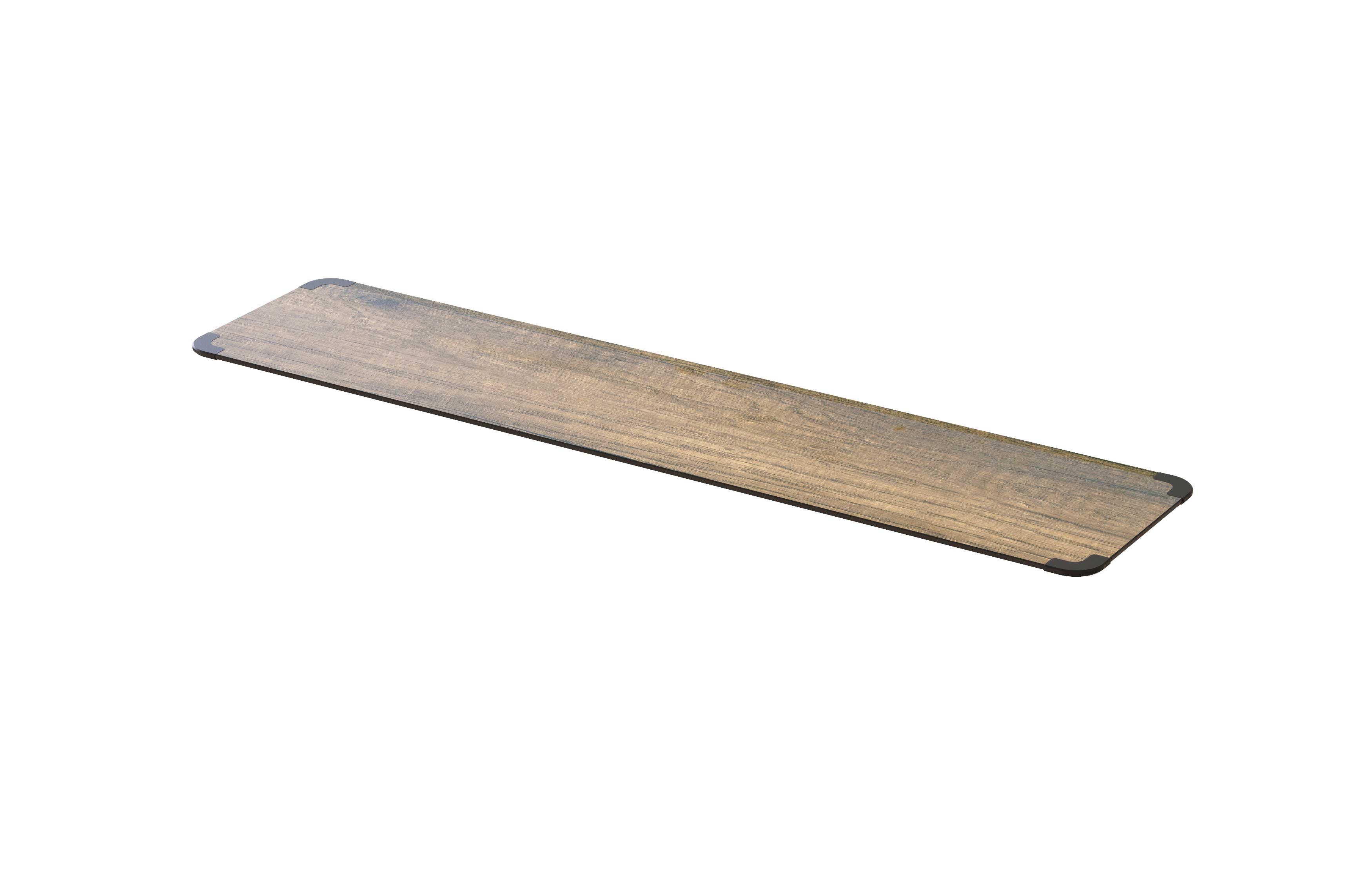 Rosseto Modulite Walnut Rectangular HPL Table Shelf, 59 Ã— 13.85 Ã— 0.3 inch