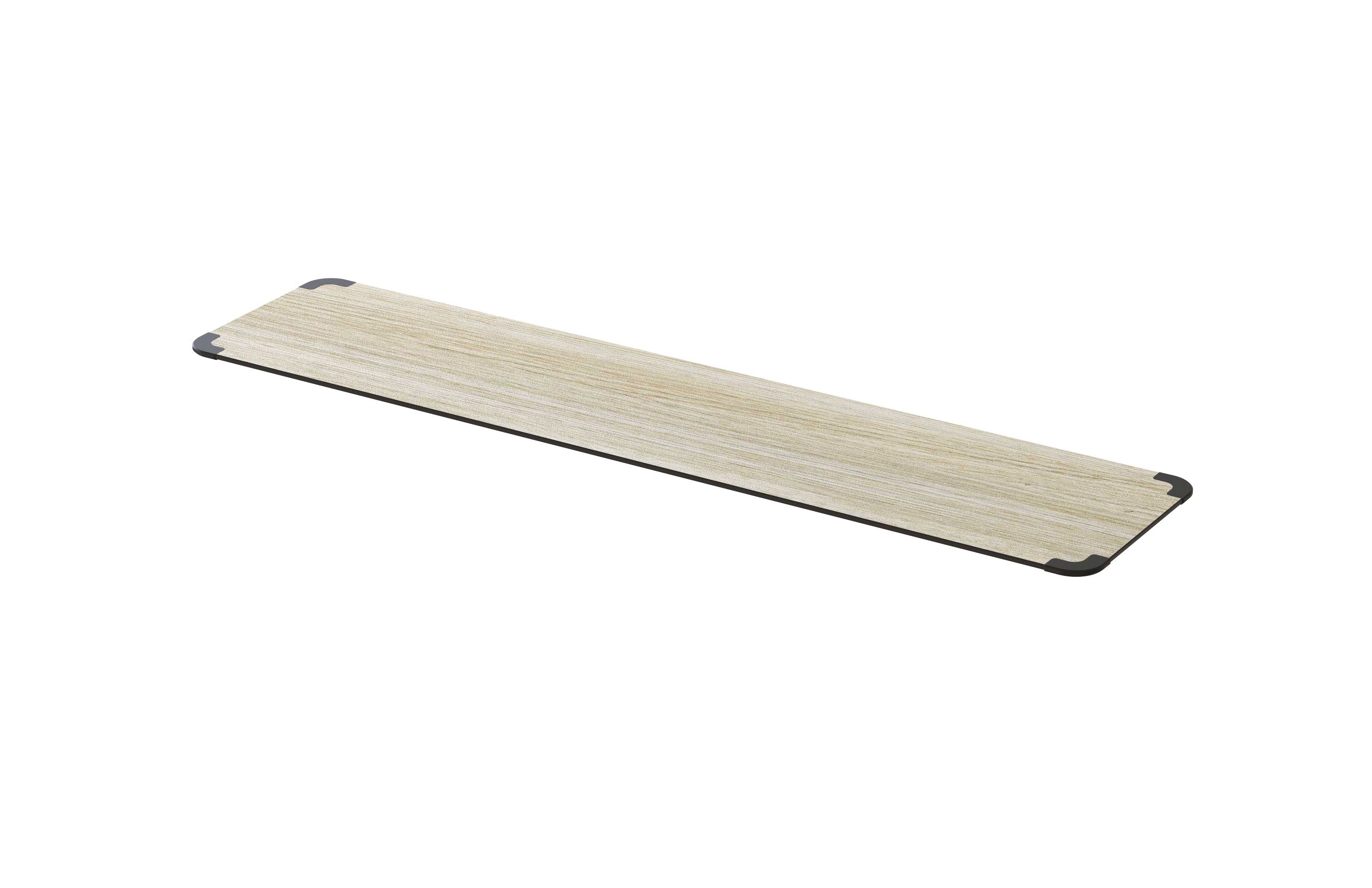 Rosseto Modulite Natural Wood Rectangular HPL Table Shelf, 59 Ã— 13.85 Ã— 0.3 inch
