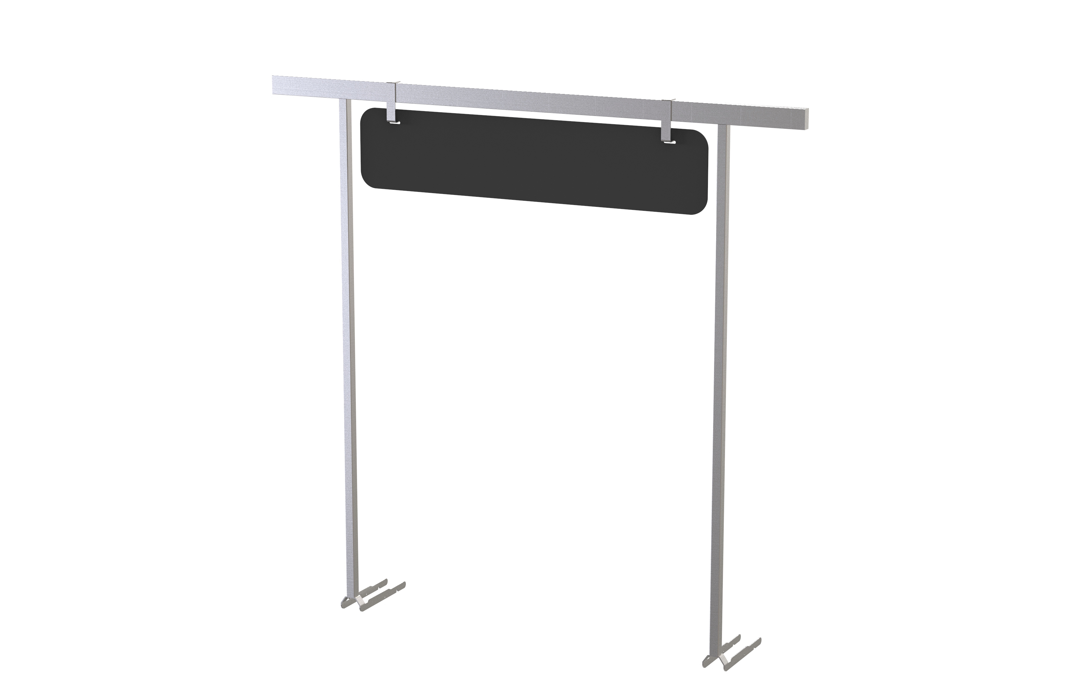 Rosseto Modulite Chalkboard Sign with Stainless Steel Display Frame Kit, 58.5 Ã— 9.9 Ã— 56.7 inch