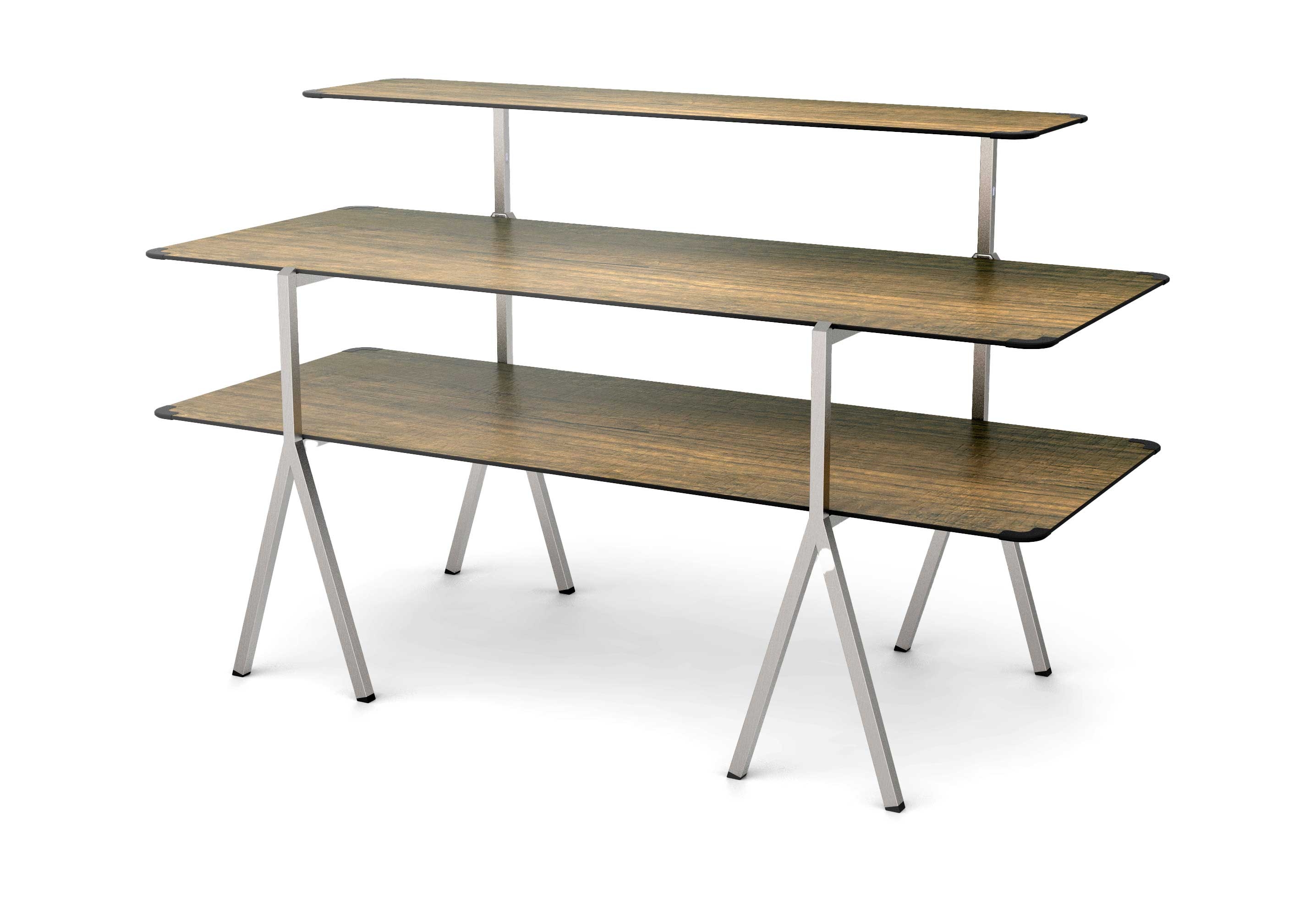 Rosseto Modulite Table 3 Level Kit with Stainless Steel Legs, 71 x 30 x 43.2 inch