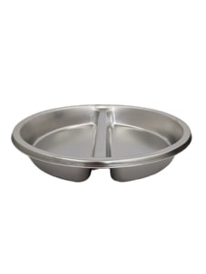 Rosseto Multi-Chef 2/3 Size Round Divided Food Pan for De Luxe Chafer CP403/CP403F
