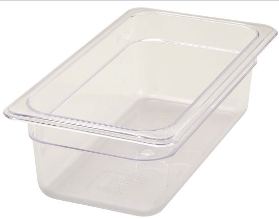 Winco Polyware 1/3-Size Food Pan, 4 inch.