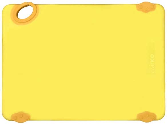 Winco Statik Board Yellow Cutting Board with Hook, 12 x 18 x 1/2 inch -- 6 per case