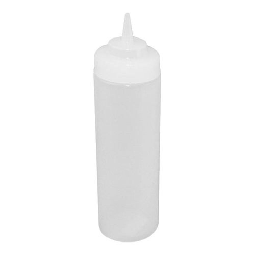 Winco Psw-16 Plastic Clear Wide-mouth Squeeze Bottle, 16 Ounce Capacity -- 6 Per Case
