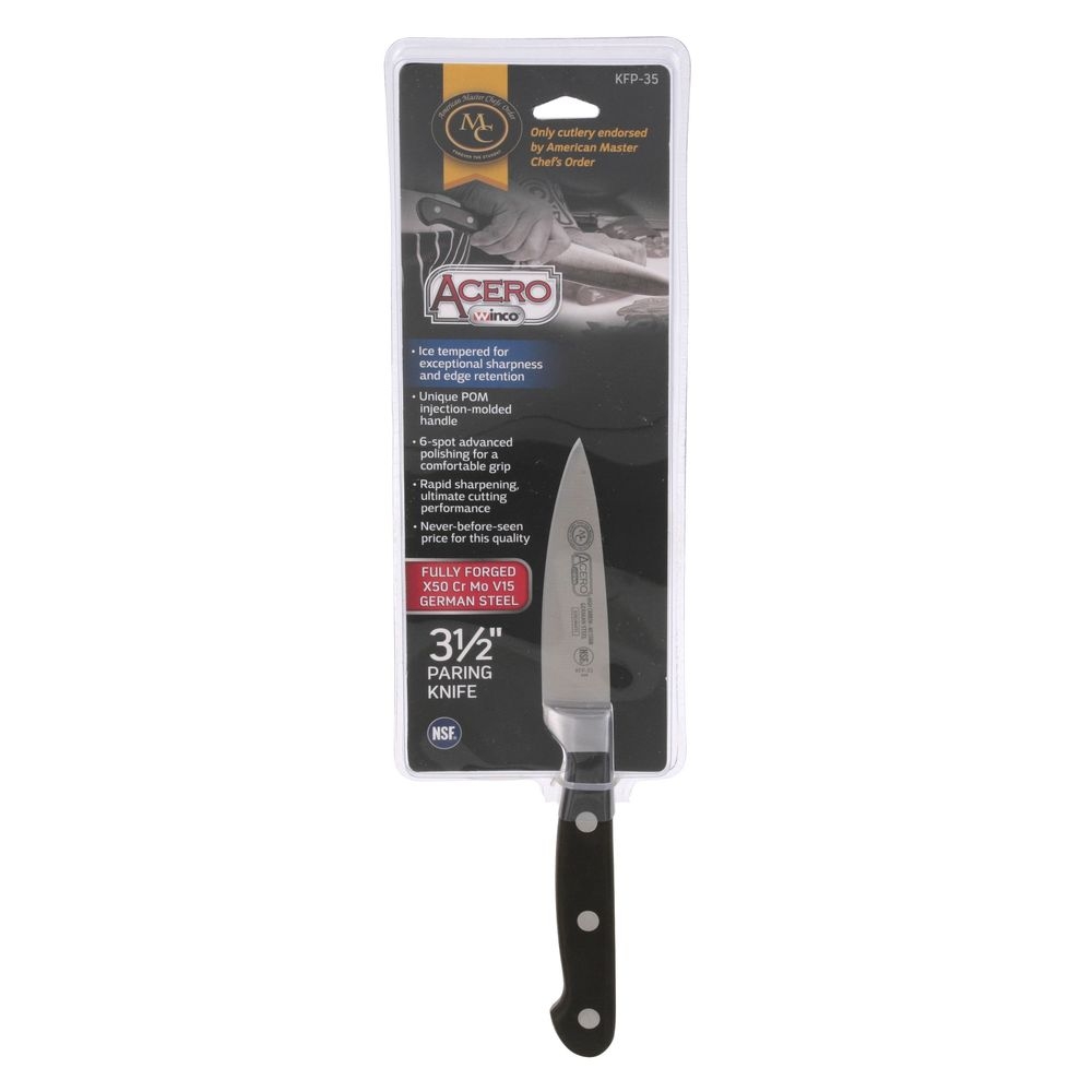 Winco KFP-35 Acero Paring Knife, 3 1/2 inch