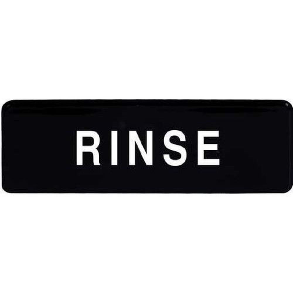 Winco SGN-327 Rinse Information Sign, 9 inch Width x 3 inch Height