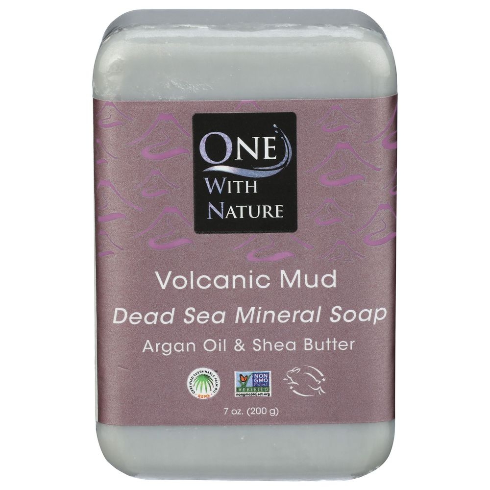 One With NatureVolcanic Mud Pear Soap Bar, 7 Ounce -- 3 per case