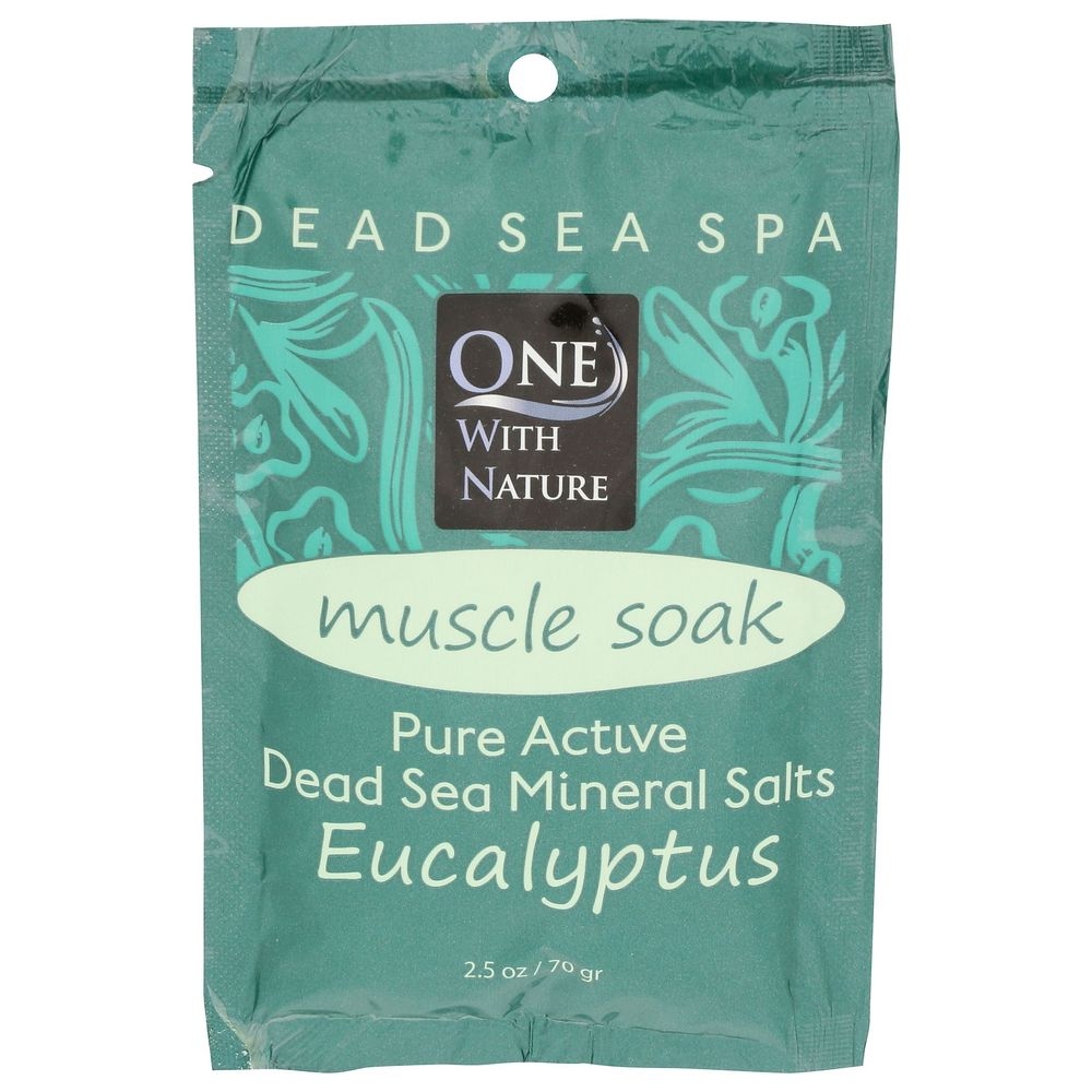 One With Nature Muscle Soak Eucalyptus Dead Sea Bath Salt, 2.5 Ounce -- 6 per case