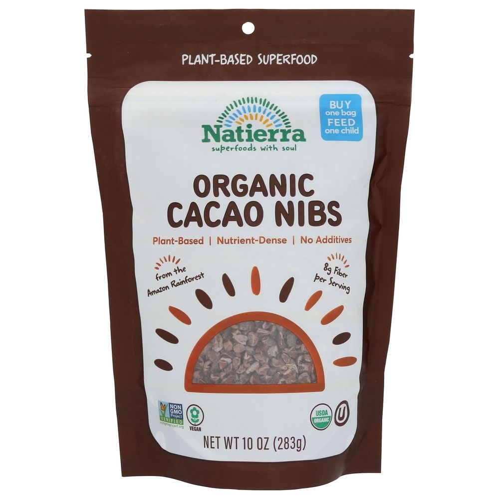 Natierra Himalania Organic Raw Cacao Nibs, 10 Ounce -- 6 per case