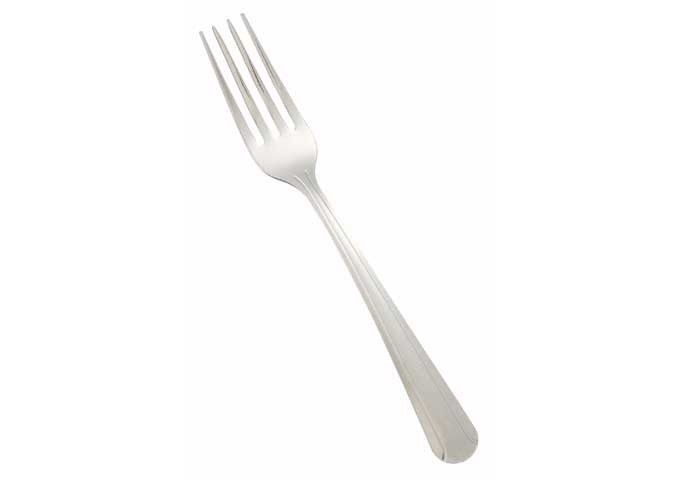 Winco Dominion 18/0 Stainless Steel Medium Weight Dinner Fork, 6.8 x 0.91 inch -- 12 per case.