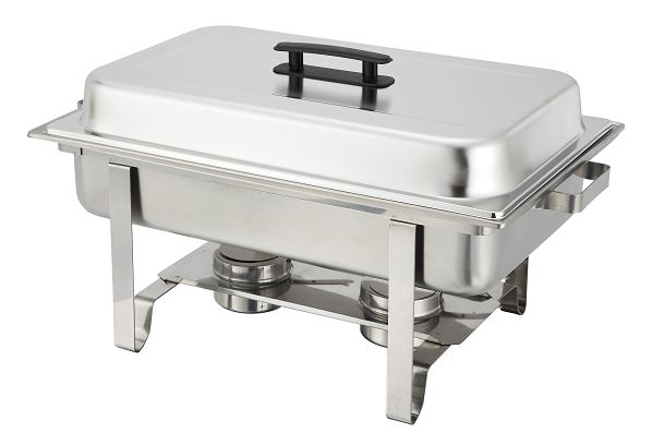 Winco Newburgh 18/10 Stainless Steel Oblong Economy Chafer, 8 Quart -- 1 set.