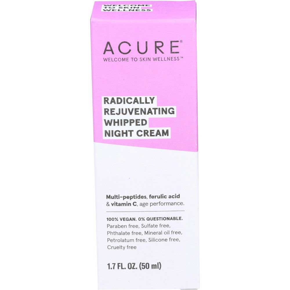 Acure Radically Rejuvenating Whipped Night Cream, 1.7 Fluid Ounce