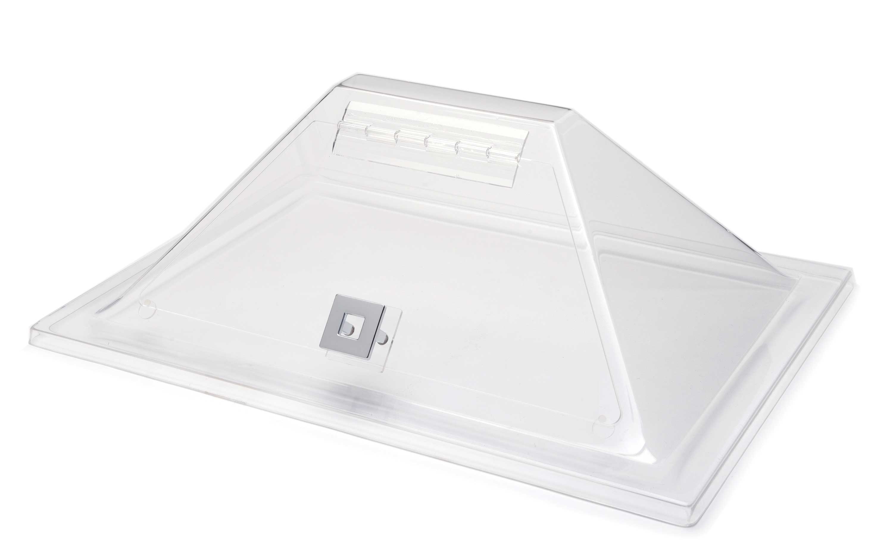 Rosseto Clear Acrylic Extra Large Pyramid Cover with Flip Door for Rectangular Ice Housing, 21 x 15.2 x 8.1 inch