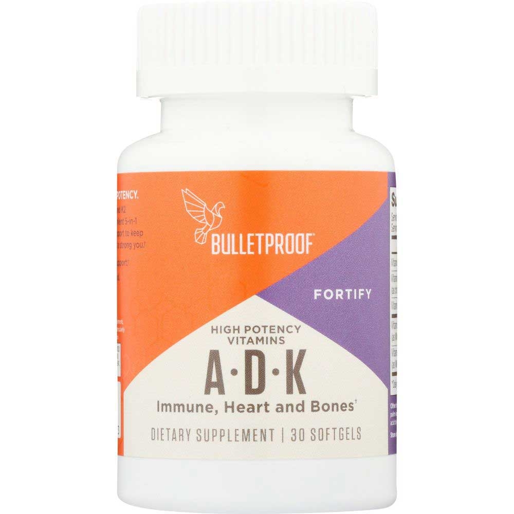 Bulletproof Vitamins A D K Immune Heart and Bones Dietary Supplement Softgel - 30 count per pack
