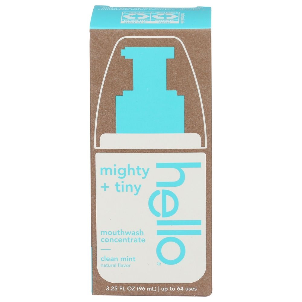 Hello Natural Clean Mint Mouthwash concentrate, 3.25 Fluid Ounce