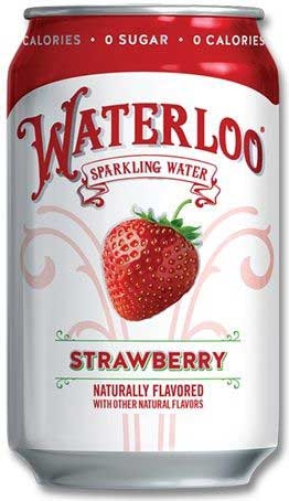 Waterloo Strawberry Sparkling Water, 12 Fluid Ounce - 12 count per pack -- 2 packs per case