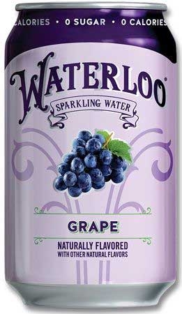 Waterloo Grape Sparkling Water, 12 Fluid Ounce - 12 count per pack -- 2 packs per case