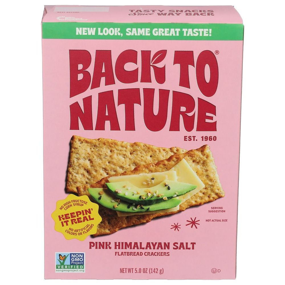 Back to Nature Pink Himalayan Salt Flatbread Crackers, 5 Ounce -- 6 per case