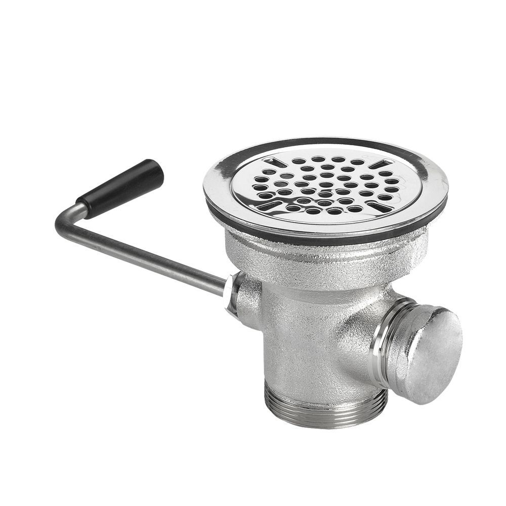 Krowne Royal Series 3-1/2 inch Twist Waste Valve with 1-1/4 inch Overflow Outlet