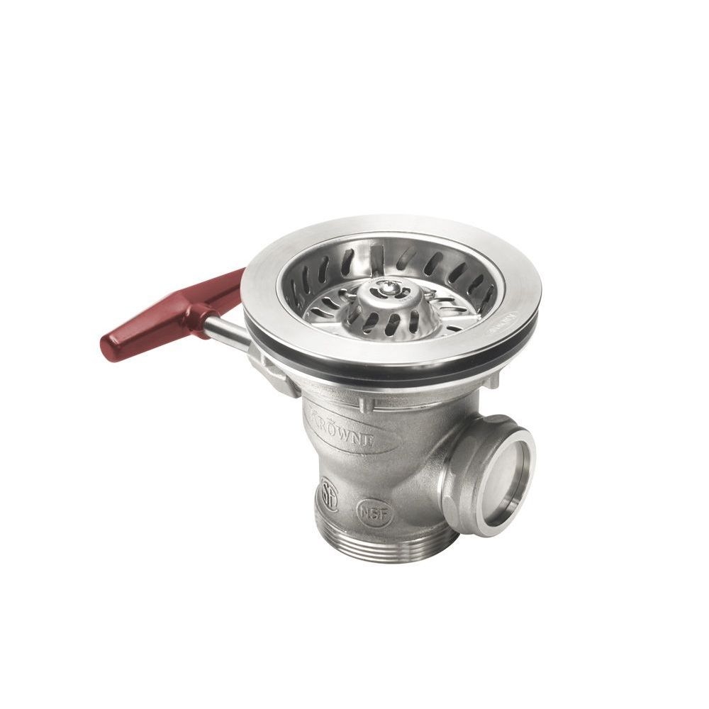 Krowne RotoPro Diamond Series Stainless Steel Ball Valve with Short Handle for Waste Drain, 3 .5 inch
