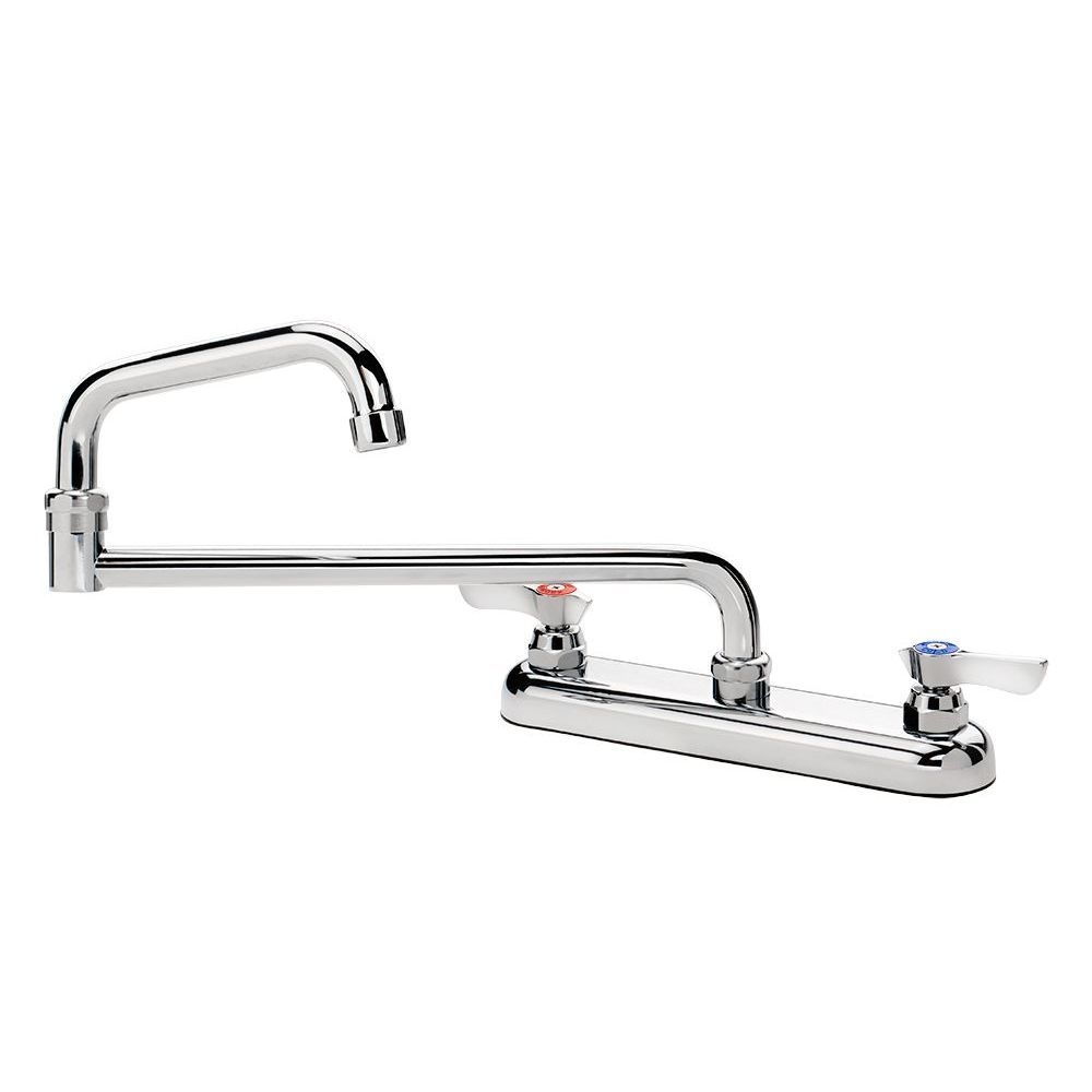 Krowne Silver Series 8 inch Center Deck Mount Faucet with 18 inch Jointed Spout