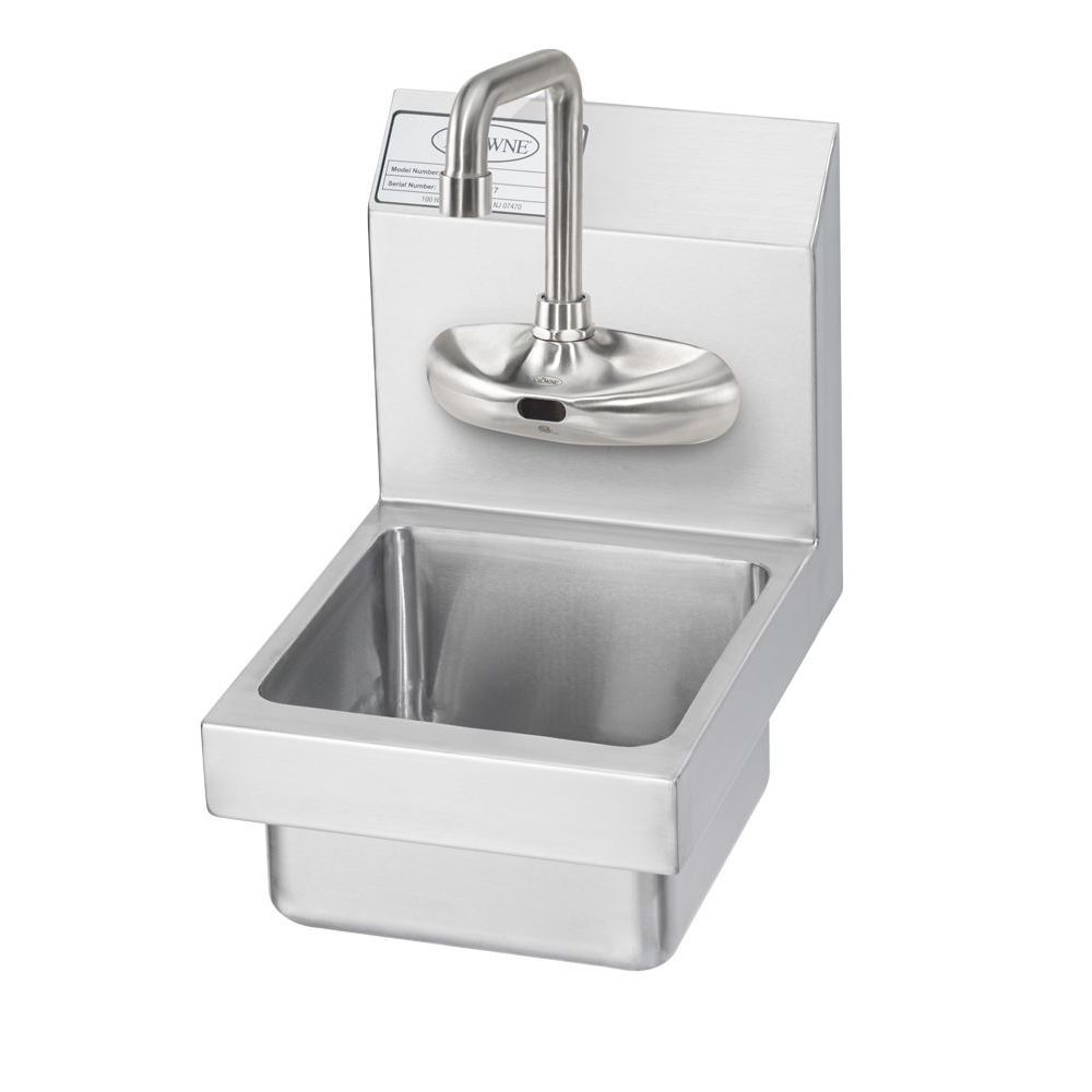 Krowne MiniMax Hand Sink with 4 inch Center Electronic Sensor Faucet, 9 x 12 x 13 inch